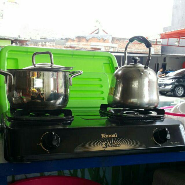 Kompor Gas Rinnai Ri-302s Free Selang Paket Random..aman,hemat&api Biru, Kualitas Ok