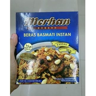 

BERAS BASMATI INSTAN KABSAH MERHAN NASI BRIYANI INSTAN NASI ARAB INSTAN