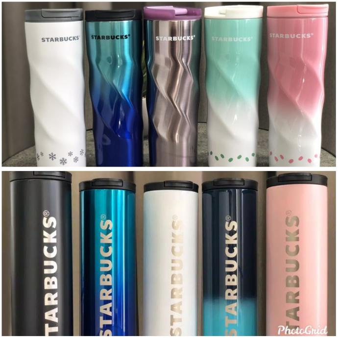 Botol Minum Tumbler Starbucks Stainless Steel Original Equipment 16oz - Ungu