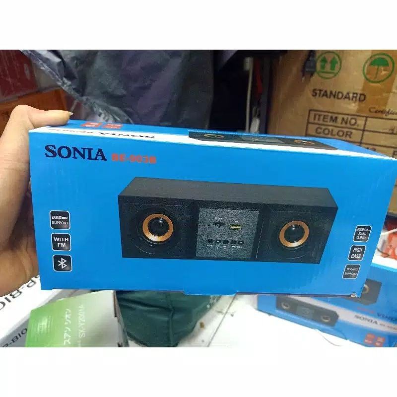 Speaker Bluetooth SONIA BE-903B  Super Bass Wireless Bisa Radio/usb/Memori