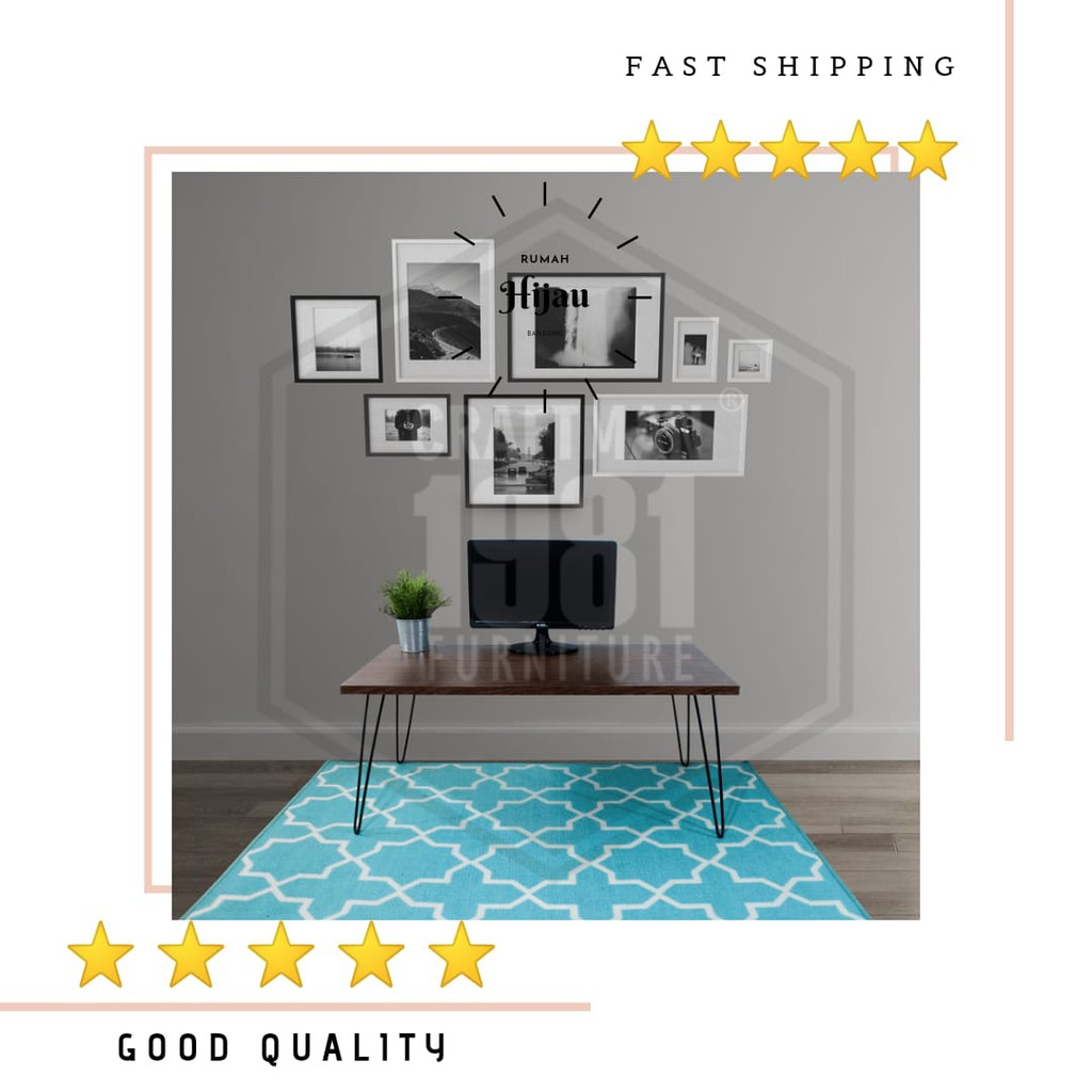 Meja Lesehan Hairpin 120x60 Coffee Table Bedside Table Minimalis Meja Makan Lesehan Meja Samping