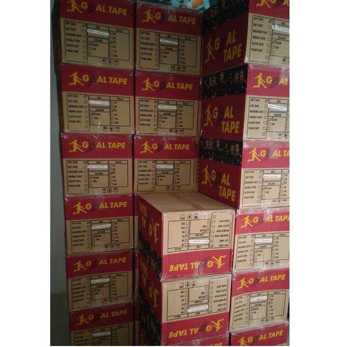 Lakban Bening 2 inch 45 mm x 100 yard GOAL TAPE MURAH