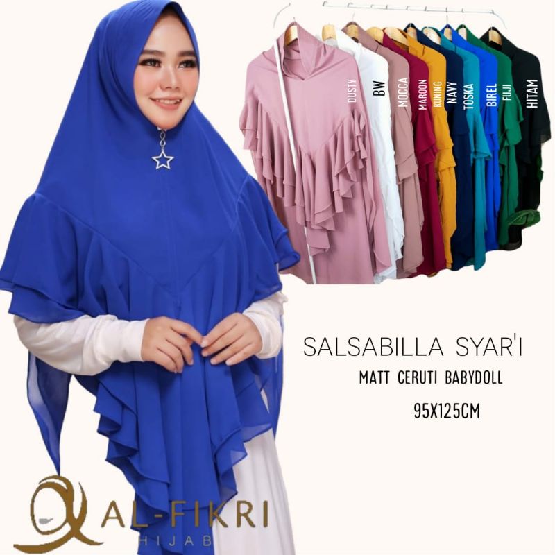 hijab terbaru bisa COD hijab instan hijab 2 layer bergo khimar  salsabila sar,i