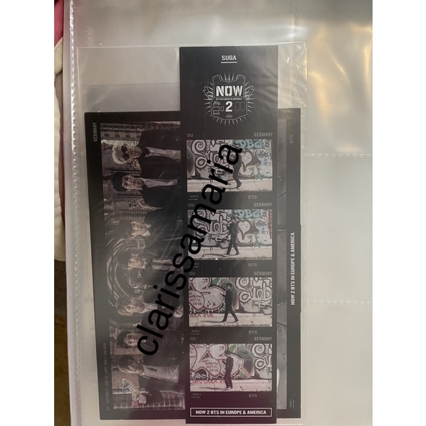 bts now 2 rm suga bookmark rare