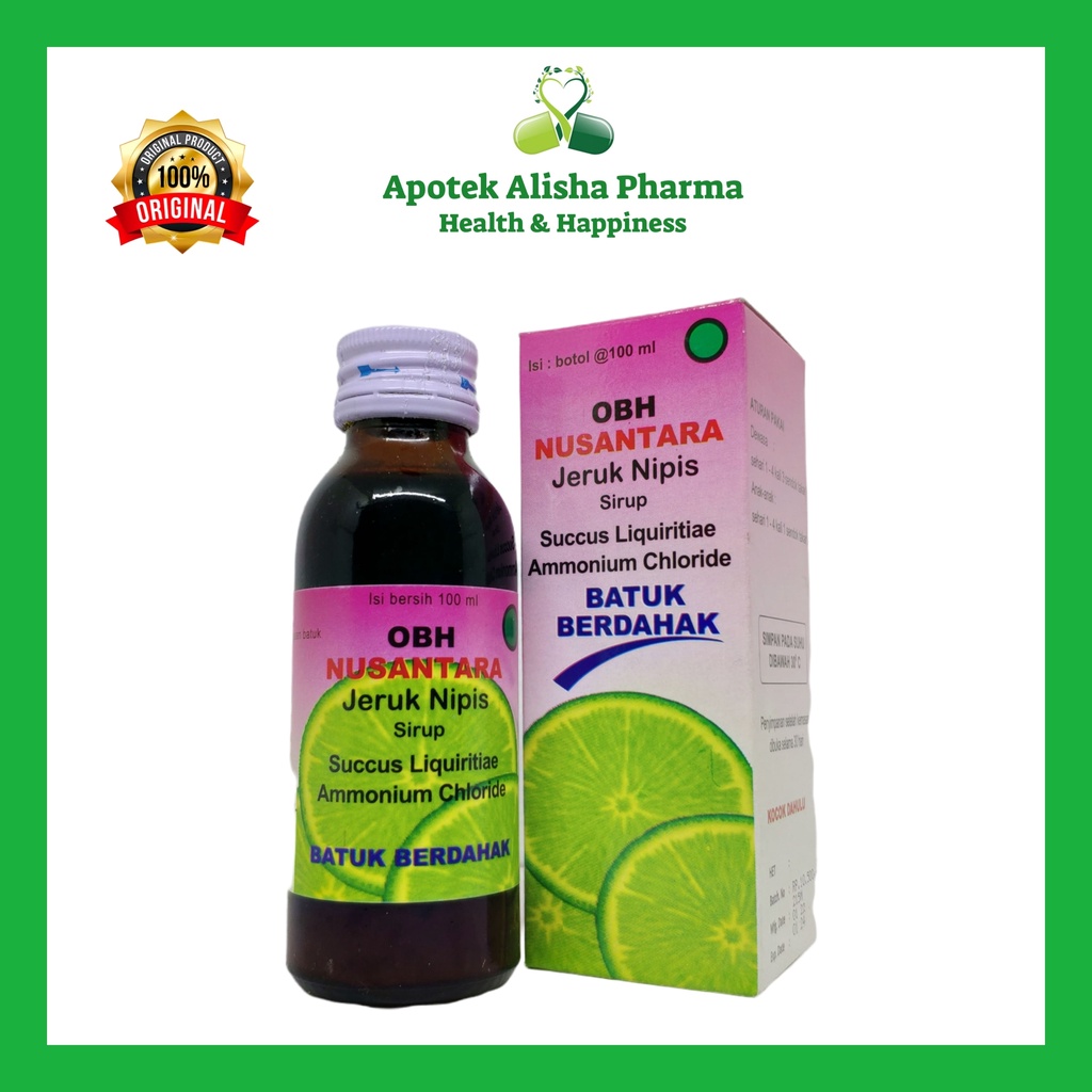 OBH NUSANTARA JERUK NIPIS 100ml - Sirup Obat Demam Flu dan Batuk