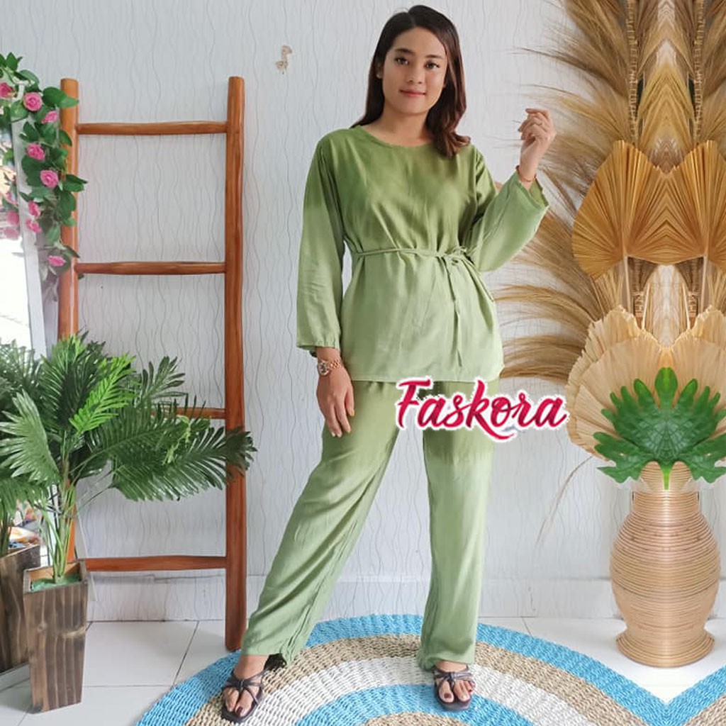 Piyama Kekinian Set Rayon Tie dye STN06 / Piyama Lengan Panjang Wanita Jumbo / Piyama Set Jumbo