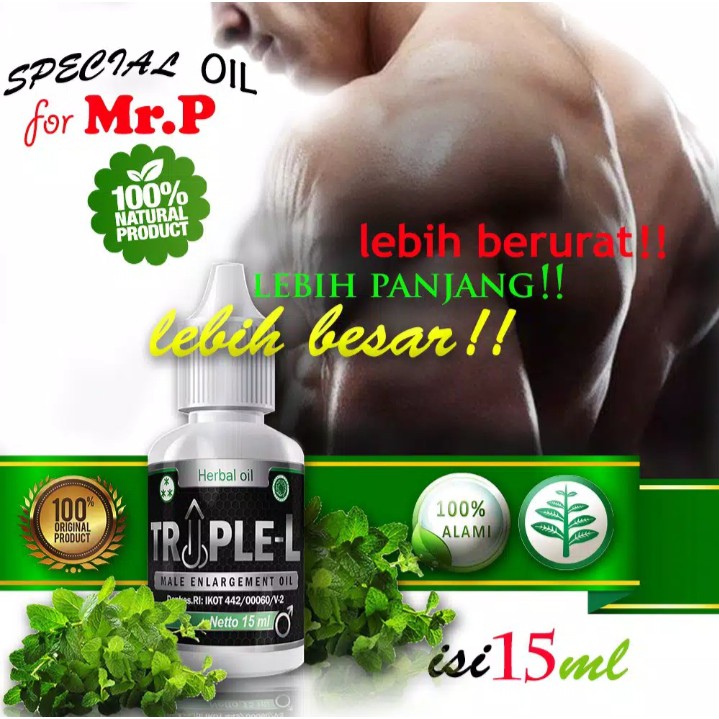 BISA COD_ORIGINAL_TRIPLE L-MINYAK HERBAL OLES ALAMI LINTAH HITAM-PAPUA ASLI PEMBESAR PEMANJANG ALAT 