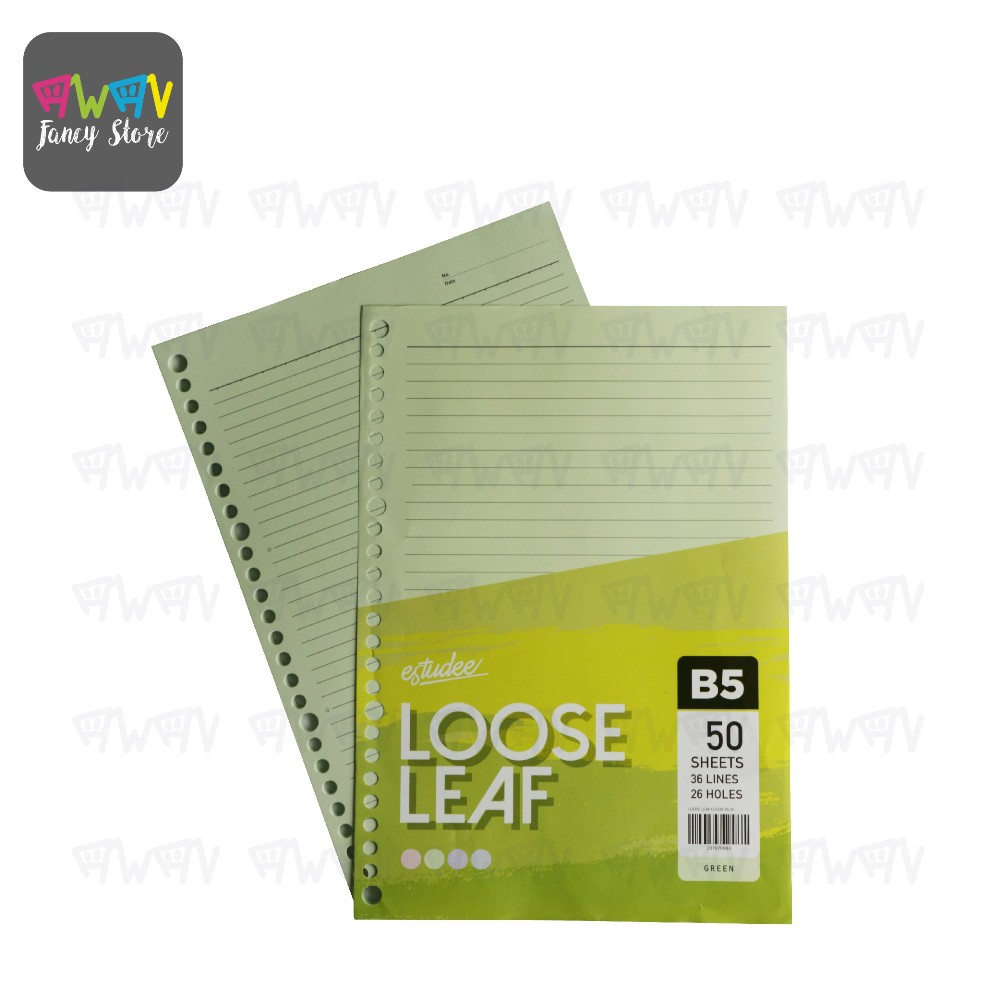 

Estudee Loose Leaf Line A5 50 Sheet Green Series
