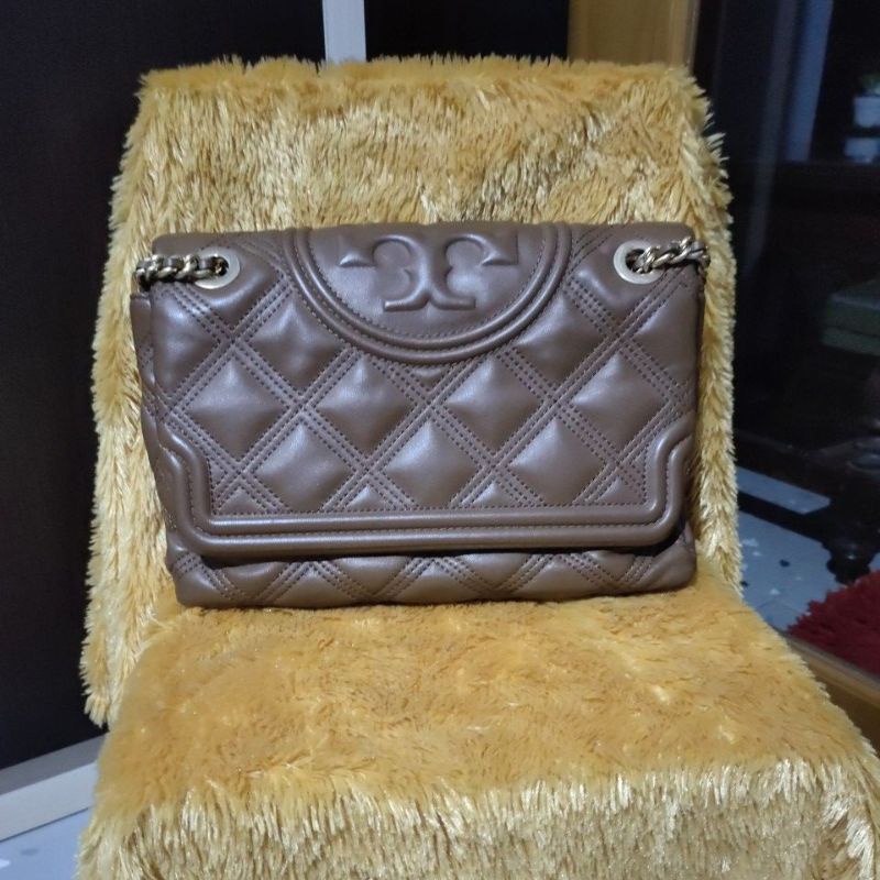 Tory Burch Flaming soft medium Like new original 100% lengkap DB original tag price