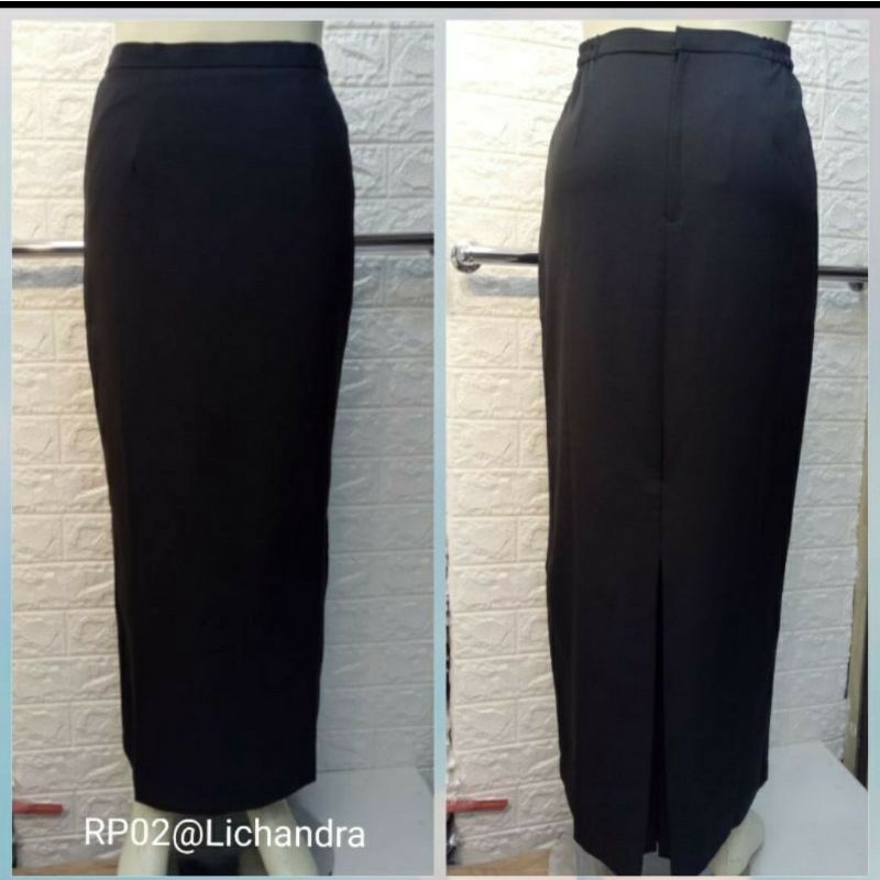 Lichandra rok hitam,dongker,coklat / rok span / bawahan / rok dinas / guru/ pns