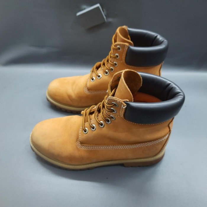 Sepatu Timberland 10061 94 34 Leather Brown Boots 6 inch size 40