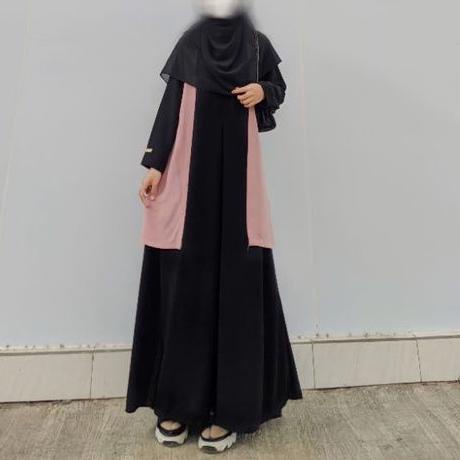 ➢g7 Diskon❊ Outer Cardigan wanita L, XL,XXL Jumbo Oversize polos tanpa lengan kantor formal panjang 