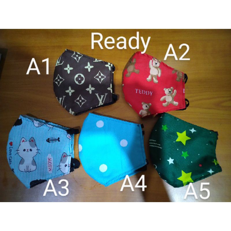 masker kain katun 3 lapis