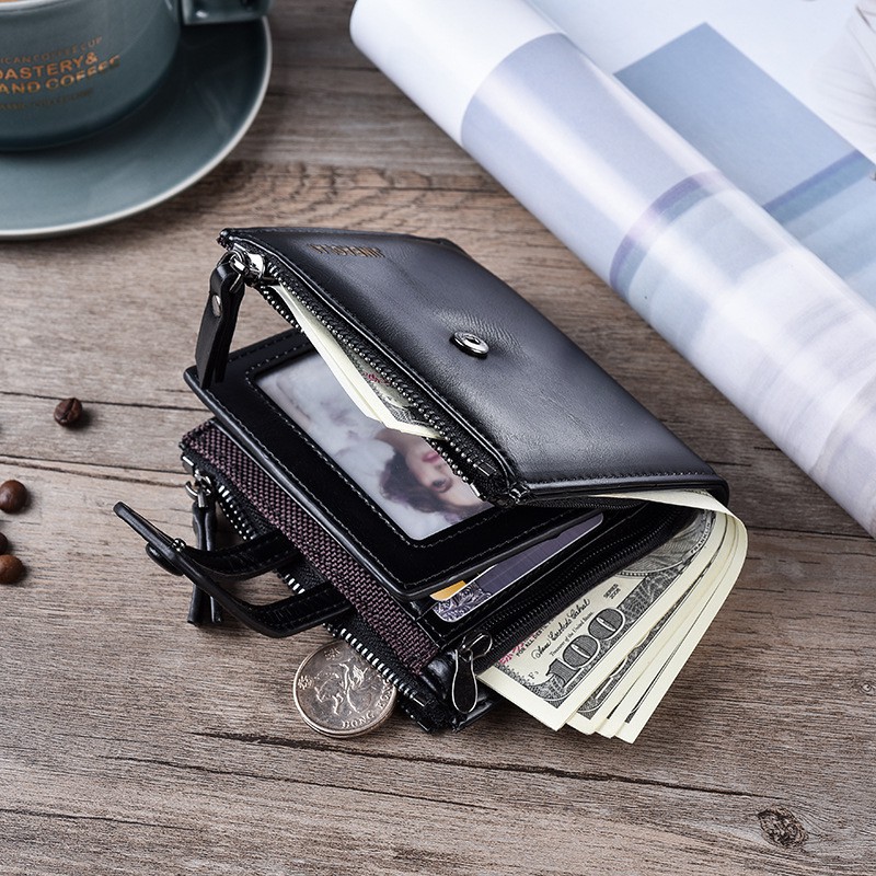DOMPET UANG BANYAK RUANG PENYIMPANAN ADA RESLETING JINBAOLAI 3803 KULIT KUALITAS PREMIUM