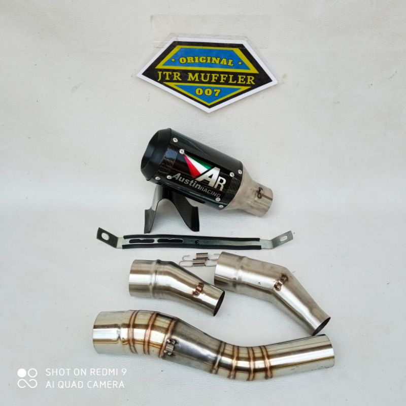 Silincer selencer Knalpot AUSTIN RACING slip on Ninja 250 Fi karbu R25 mt25 ninja Rr mono Z250 cbr25