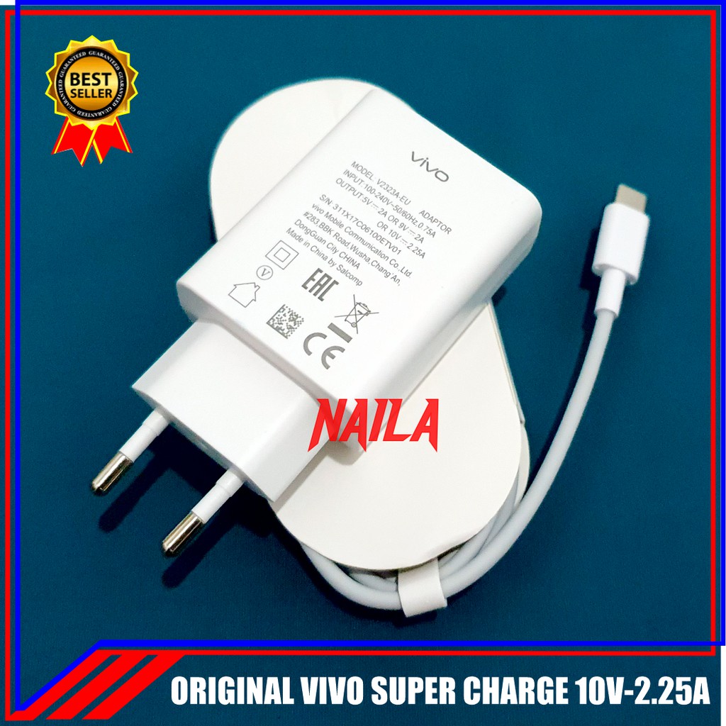 Charger Vivo V17 Pro V19 ORIGINAL 100% SUPER CHARGER USB C