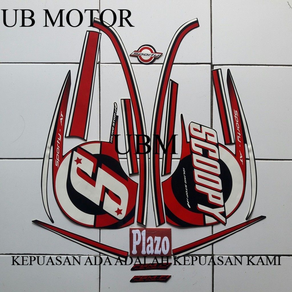 striping scoopy scoopy sporty 2015 hitam