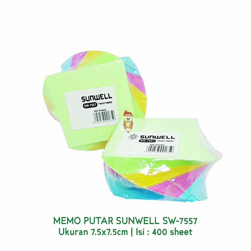 

memo Putar Sunwell SW-7557 75x75cm isi 400 sheet