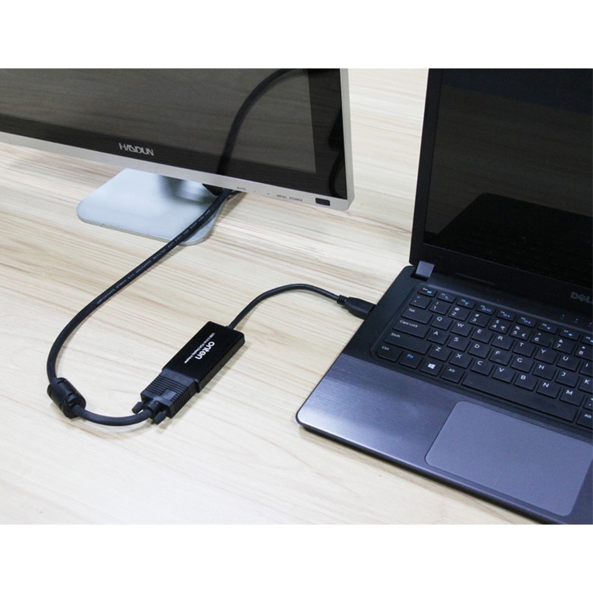 ONTEN OTN-5021 - USB 3.0 to VGA Display Adapter - Support 2K - Kabel USB 3.0 ke VGA Port