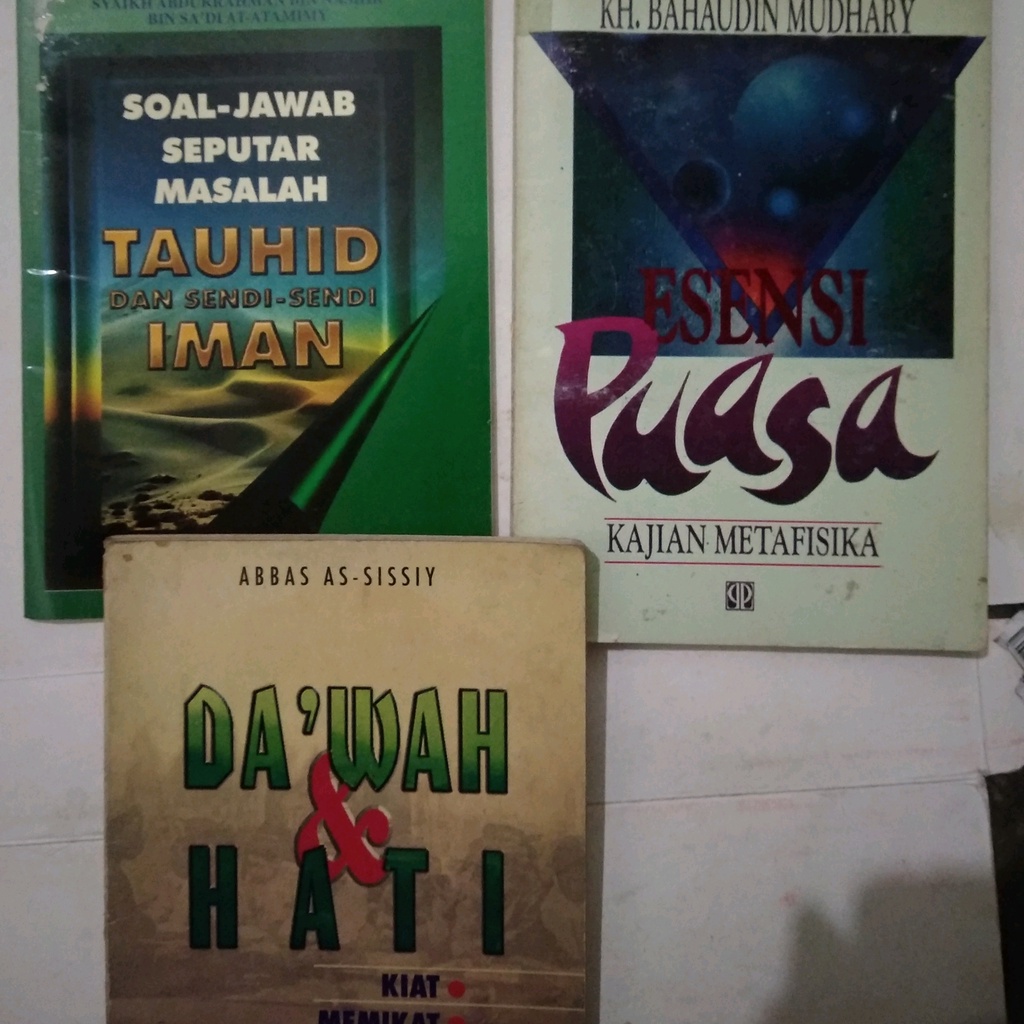 Original bekas Paket 3 Buku SOAL-JAWAB SEPUTAR MASALAH TAUHID IMAN-ESENSI PUASA-DAWAH & HATI