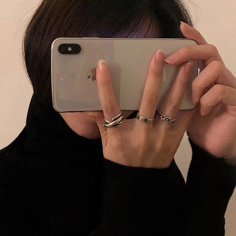 Cincin Model Terbuka Dapat Disesuaikan Gaya retro Untuk Pria Dan Wanita