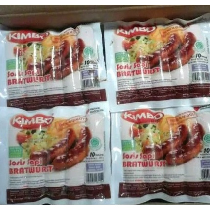 

PREMIUM sosis Kimbo isi 10/ SOSIS SAPI BRATWURST ORIGINAL ISI 10