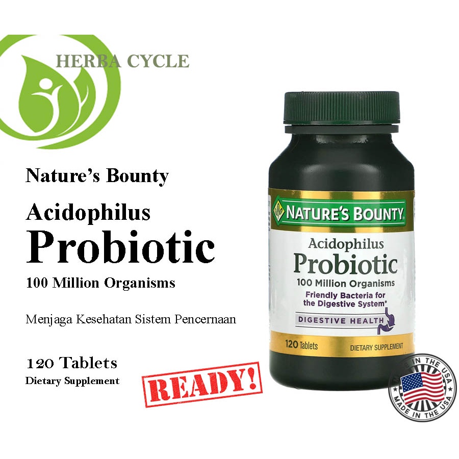 Jual Natures Bounty Acidophilus Probiotic 120 Tab Nature Bounty