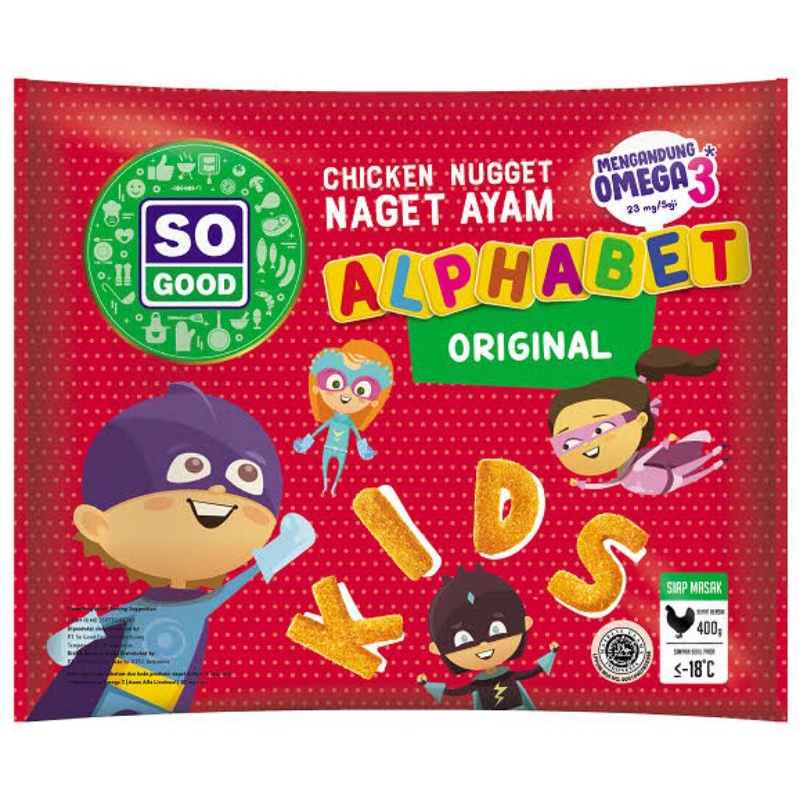 

SO GOOD Chicken Nugget Alphabet (Tahan suhu ruangan 3hari)