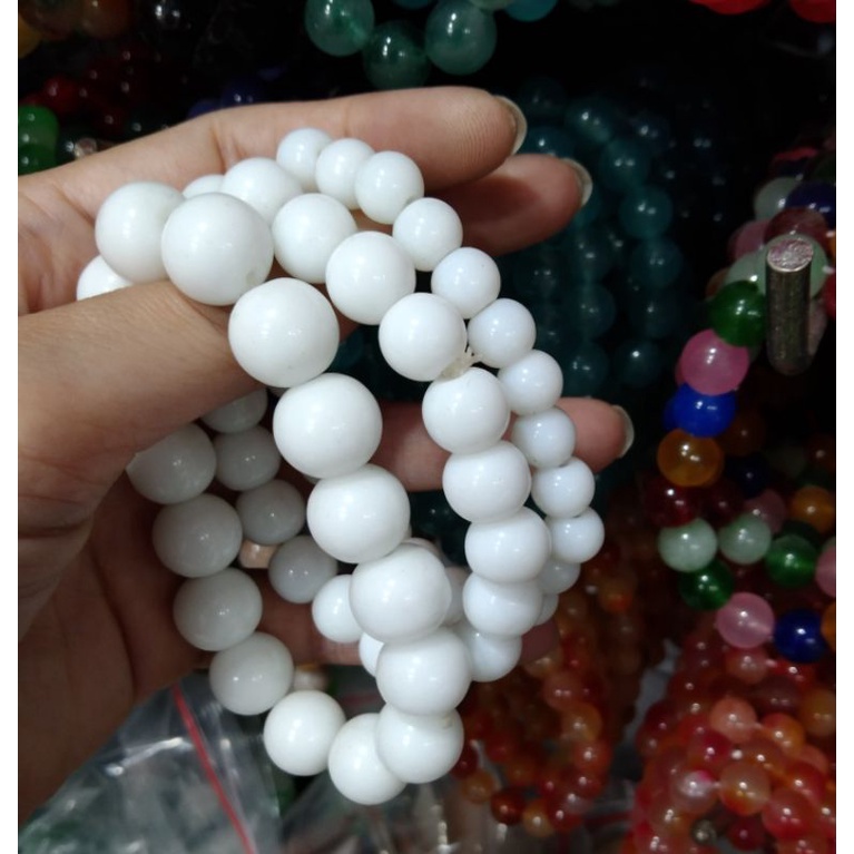 Gelang Batu Alam Putih