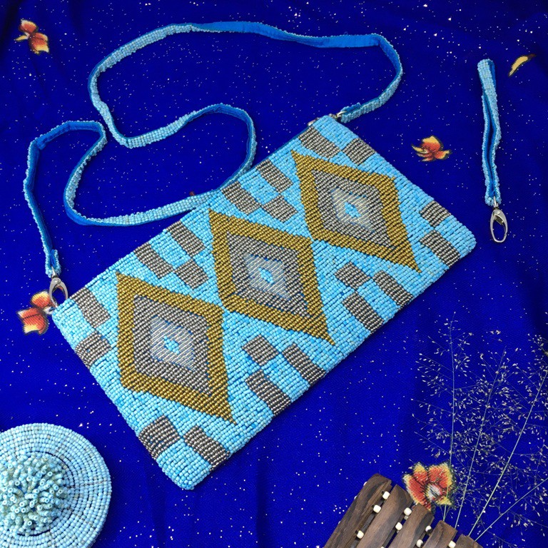 Tas Manik Monte Handmade Khas Bali JUMBO Size (25 x 15 cm: Tali Double)