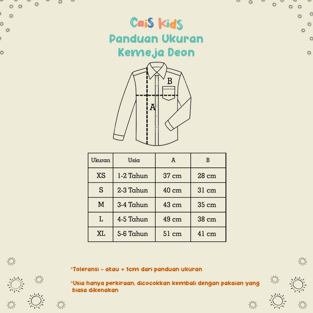 Kemeja anak formal undangan Deon Lengan Panjang bahan katun linen XS-L by Cais Kids