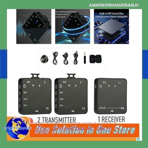 Mic Wireless HP Vlog Youtuber Portable Mic for Iphone and Android