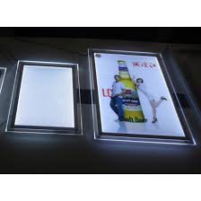 crystal frame led ukuran A3 40X30 CM