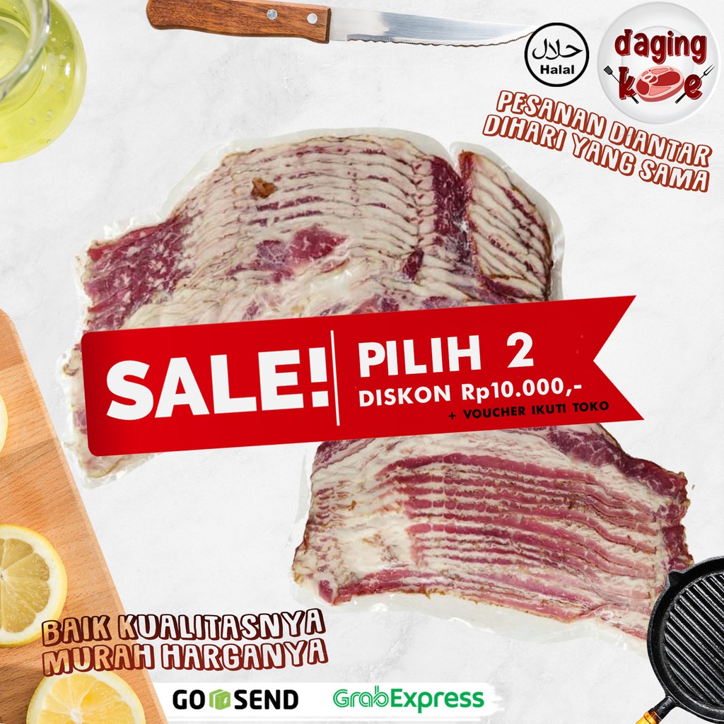 

DAGING SAPI US YOSHINOYA BEEF SMOKED PREMIUM 500 gram DK110