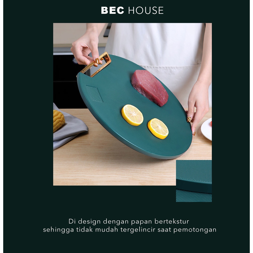 [BEC] Talenan PE Anti Jamur / CUTTING BOARD PREMIUM Dapur Hijau Emerald Kualitas Premium Tebal