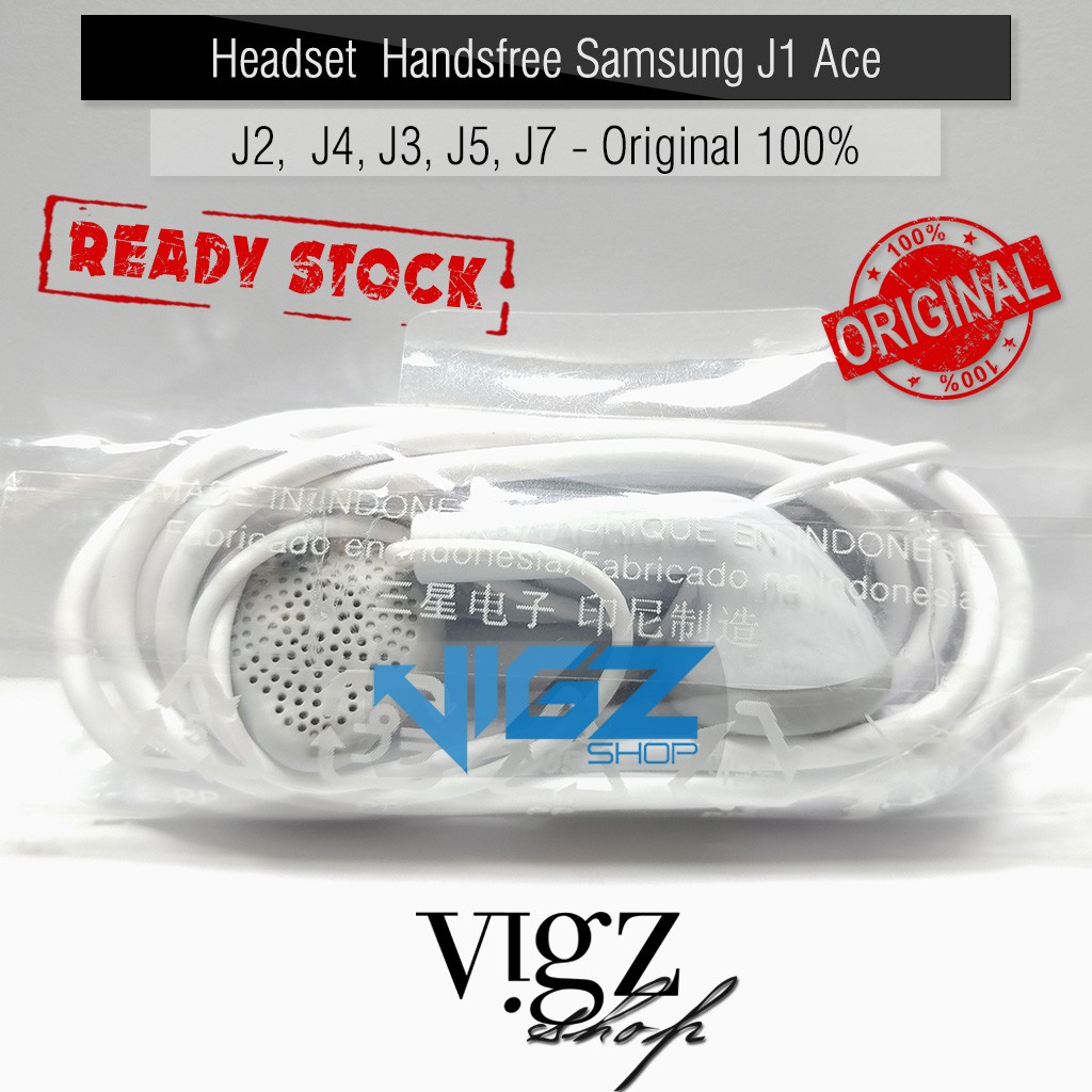 Headset  Handsfree Samsung A7 2018 J1 Ace, J1, J2, J3, J5, J7, J7 Prime, Young, Grand Prime Original 100%