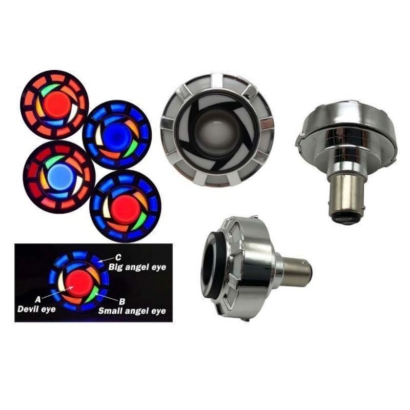 Stoplamp Model Projie Sabit Rainbow Lampu Stop Rem Belakang Motor Universal Beat Scoopy Vario Mio Fi