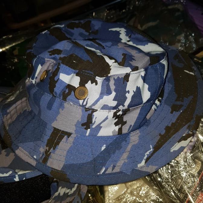 topi rimba loreng biru TNI AU MURAH