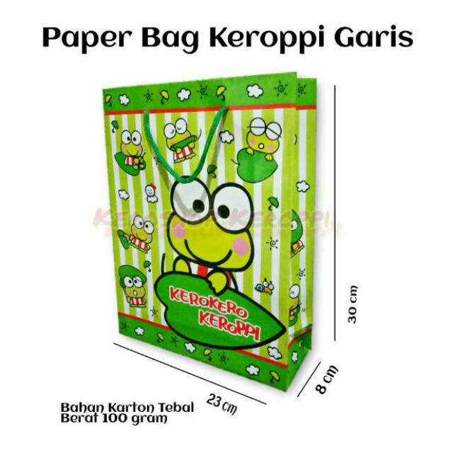 

Keroshop Keroppi Paper Bag Garis