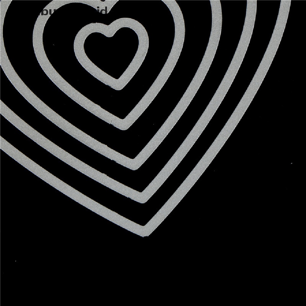 [justbuyingg.id] 5Pcs Love Heart Design Metal Cutting Die For DIY Scrapbooking Album Paper Cards ID