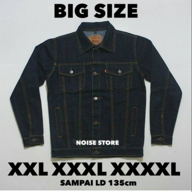 Jaket Jeans Blue Black Big Size