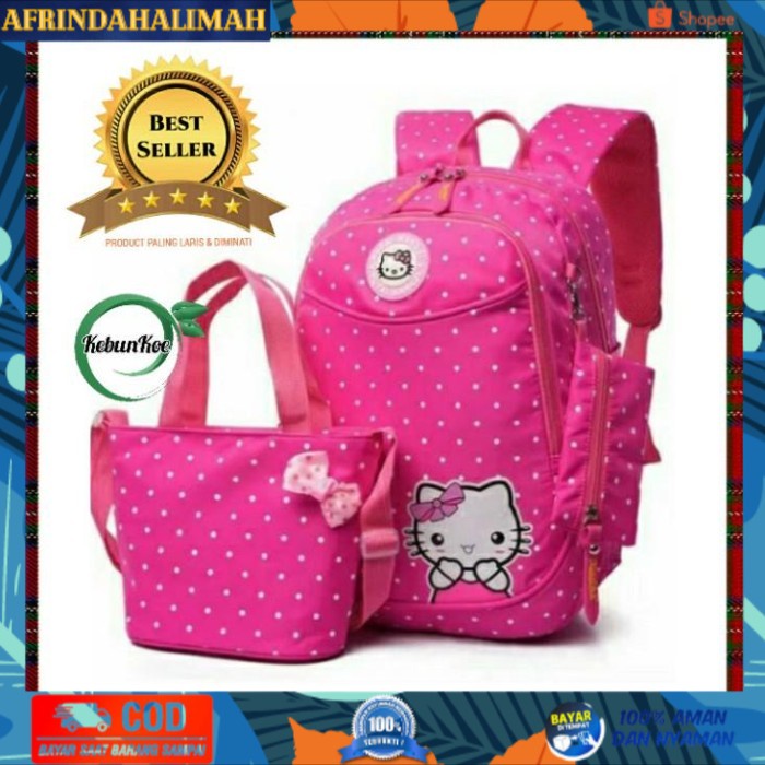 

[TERBARU] Best Seller Tas sekolah Anak Waniya Cewek Perempuan Hello Kitty Set