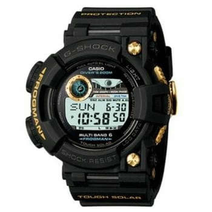JAM TANGAN PRIA CASIO G-SHOCK GWF 1000 FROGMAN BLACK GOLD ORIGINAL BM