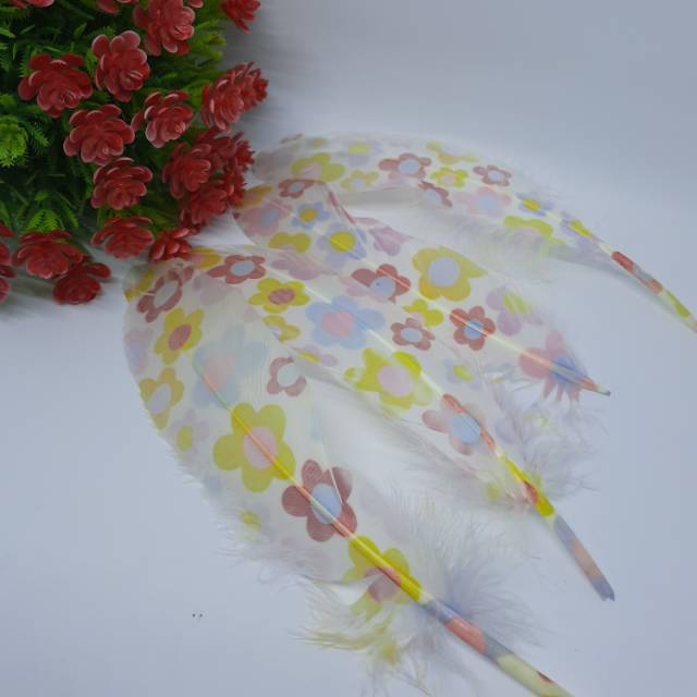 BULU AYAM PRINTING / BULU PRAKARYA ANAK / BULU WARNA WARNI