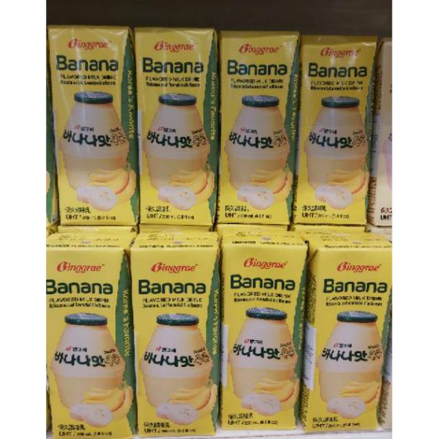 

SUSU KOREA BINGRAE - BINGGRAE KOREAN MILK BANANA MELON LYCHE - KOREAN MILK DRINK