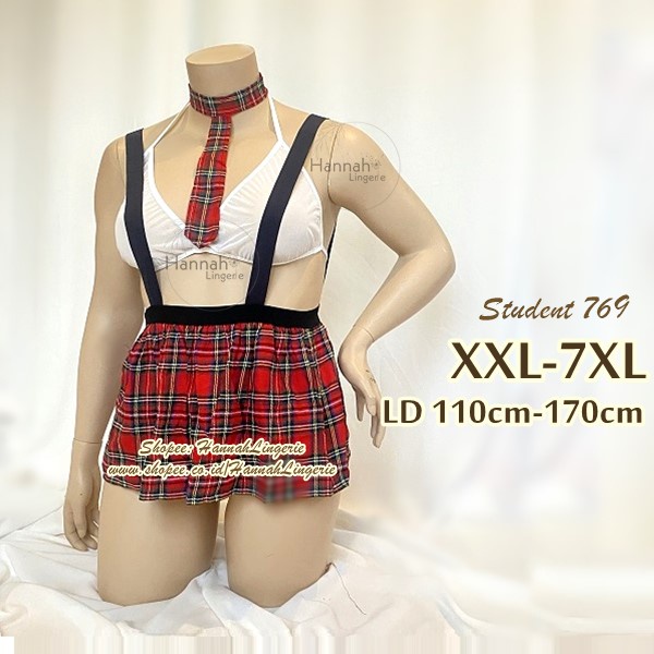 XXL-7XL Lingerie Student Murid Sekolah Kostum BigSize Cosplay Costume Jumbo Besar XXL 3XL 4XL 5XL 6XL 7XL 769