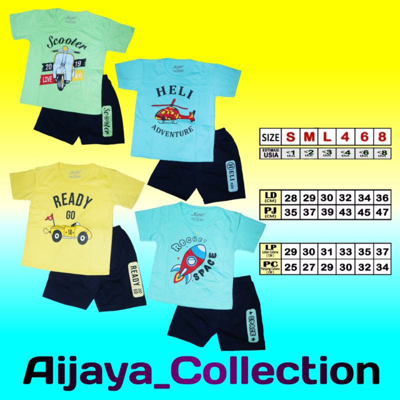 BAJU ANAK KELFI BAJU SETELAN ANAK LAKI LAKI USIA 1 SAMPAI 8 TAHUN