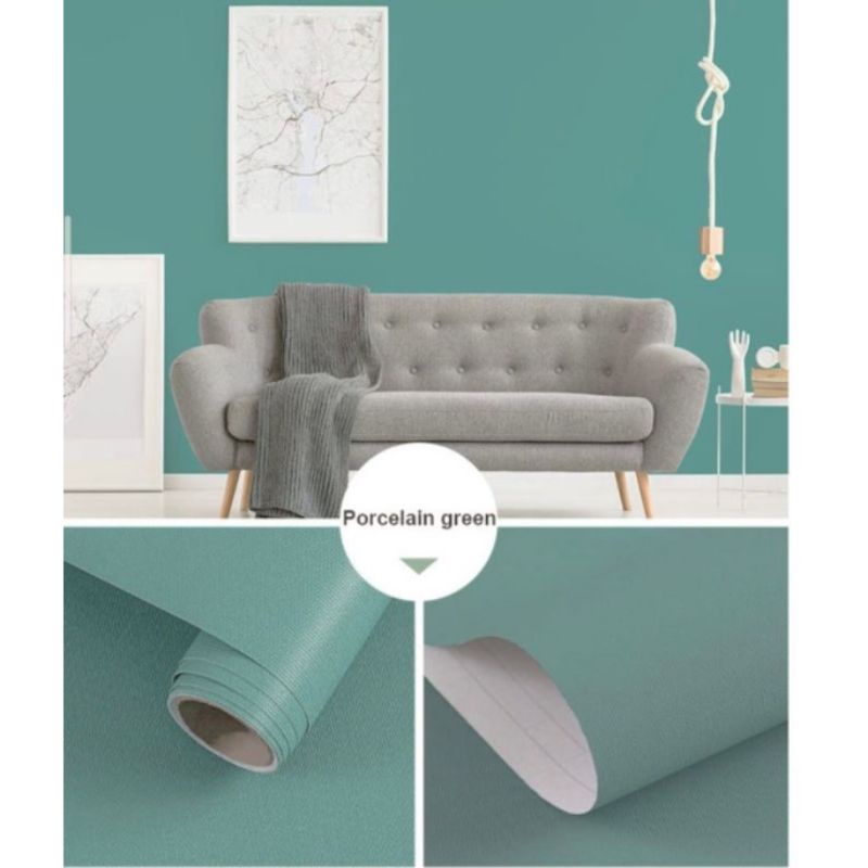 Wallpaper Sticker Dinding Hijau Tosca