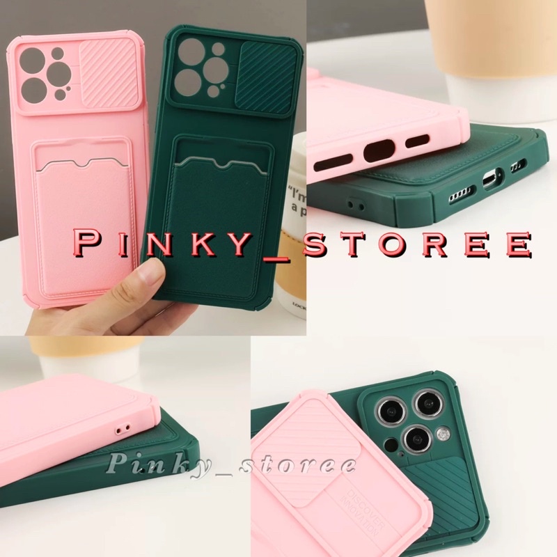 CASE SLOT CARD INFINIX HOT 12/ HOT 12PLAY/ HOT 12i/ HOT 11/ HOT 11S NFC/ HOT 11PLAY / SOFT CASE MACARON SLOT CARD/ SILIKON CASING SLIDE CAMERA + SLOT CARD HOLDER/ KARTU