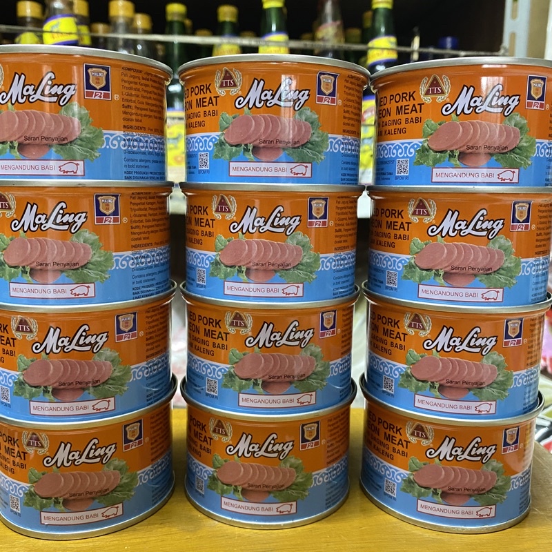 

(170gr) Ma Ling/ Maling/ Maling Babi/ Daging Maling Kaleng/ Maling TTS/ Luncheon Daging Babi dalam kaleng